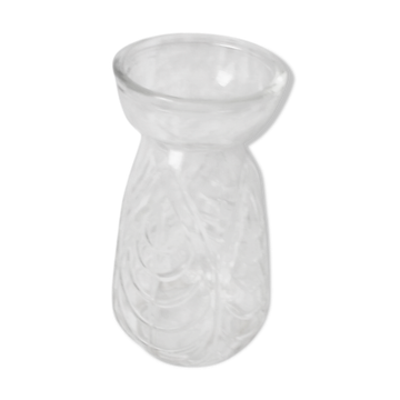 Hyacinth vase or glass moulded hydroponics