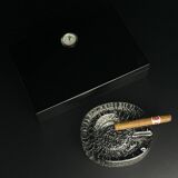 Vintage frosted glass ashtray by Kosta Boda, Sweden, 1970s.