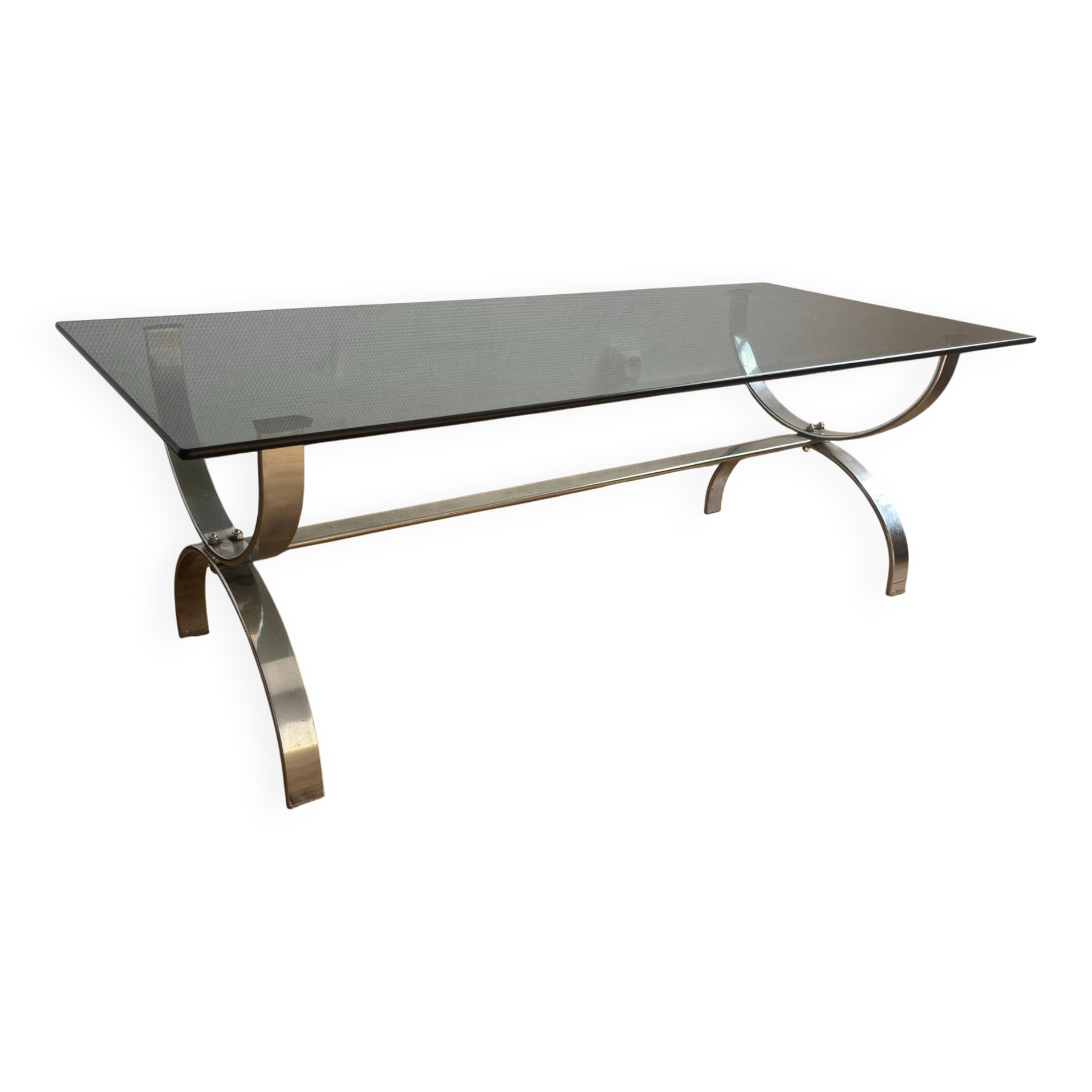 Vintage chrome coffee table