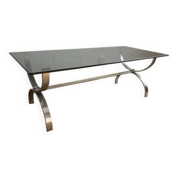 Table basse vintage chromé