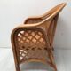 Canning rattan chair and vintage foot rests