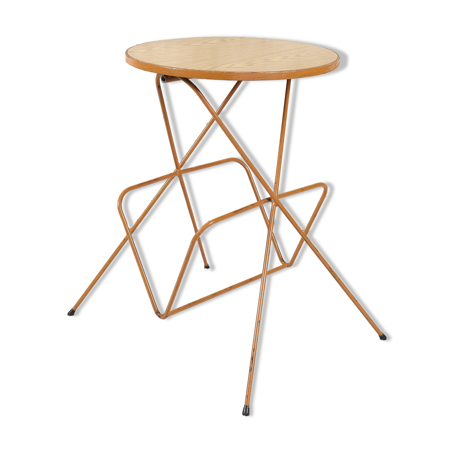 Vintage magazine rack side table