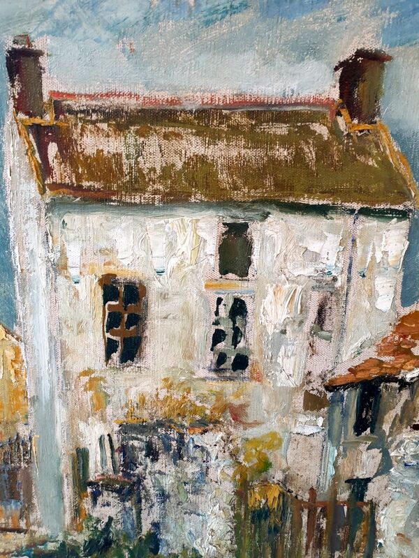 Fernand Laval (1886/95-1966) - Oil on canvas - "Rue de village" - Signed lower left 1951