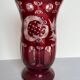 Vase vintage en verre taillé