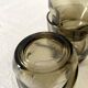 Smoked glass water glasses, 70s