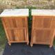 Tables de chevets vintage art deco en noyer