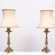 set solid Brass Gothic Revival Table Lamps 1950s