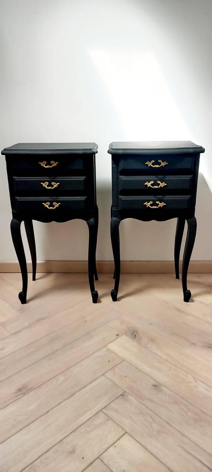 Pair of antique bedside tables