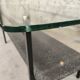 Vintage modernist glass coffee table