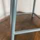 Adjustable height metal and wood workshop stool