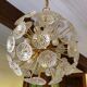 Lamp val saint lambert crystal sputnik 55 cm gold vintage 50/60
