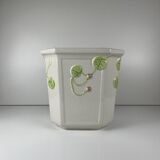 Ceramic flowerpot with relief, Martan, Portugal, 1960/80