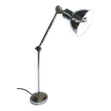 Vintage industrial chrome work light by AGI, 1930s
