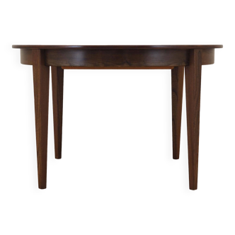 Round rosewood table, Danish design, 1970s, production: Denmark