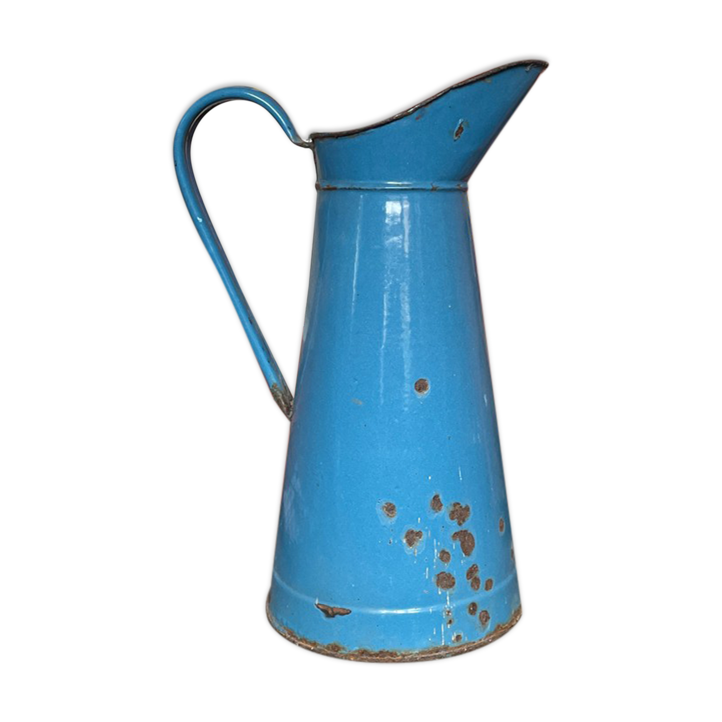 Blue pitcher
