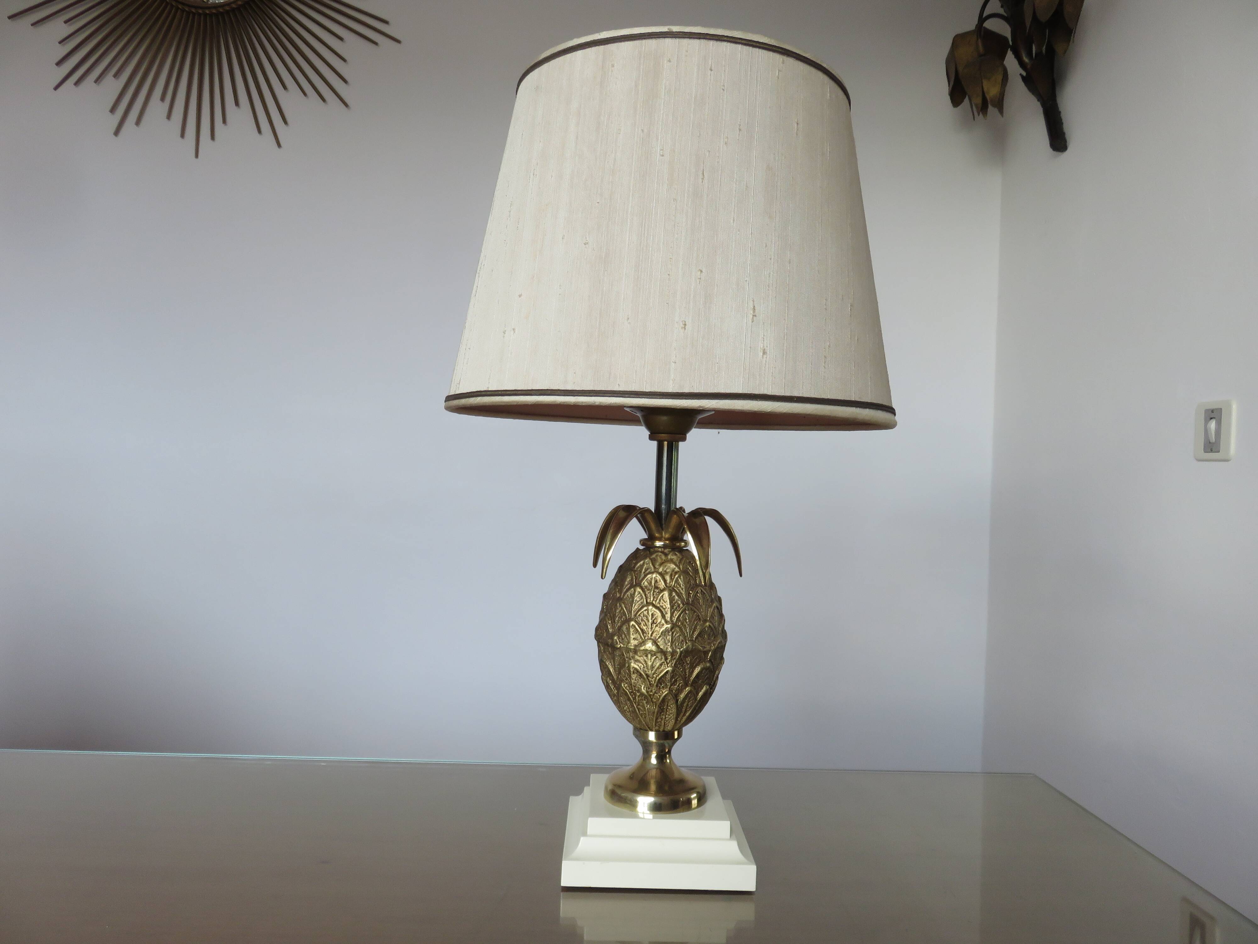 Lampe " ananas " en laiton 1970