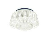 Mid-Century Modern Textured Glass Flush Mount from Limburg, Germany, 1970s