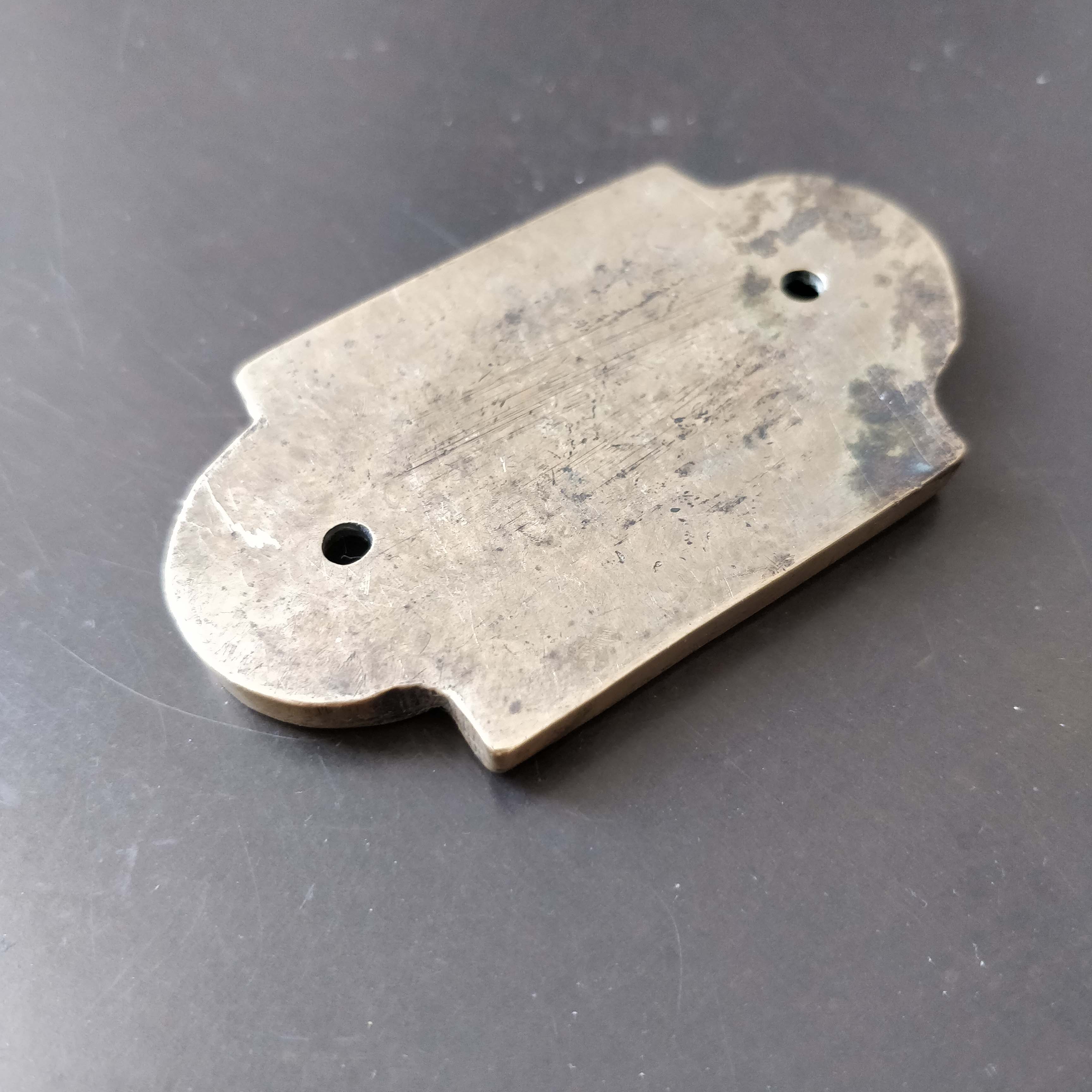 Brass toilet door plates