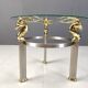 Vintage brass side table in the shape of an ibex or antelope, 1970s