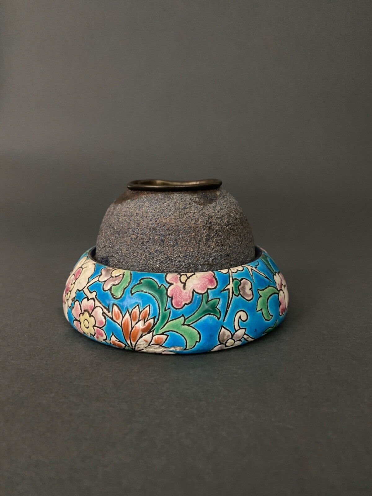 Pyrogen in Longwy XXth enamels with scraper