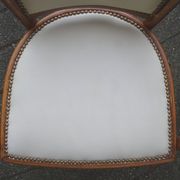 Two Fischel Art Deco armchairs upholstered in cream leather - 1925 - No Thonet