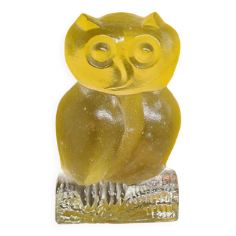 Klaus Breit Wiesenthalhütte Glass Owl, 1970s