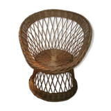 Armchair in rattan basket