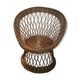 Fauteuil corbeille  en rotin