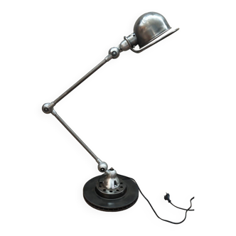Ancienne lampe jielde patine graphite deux bras orientable