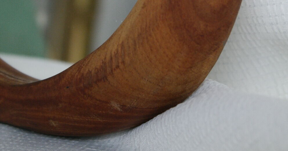 Vintage mahogany wood mirror handmade pear shape