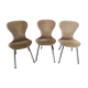 Série de 3 chaises vintage
