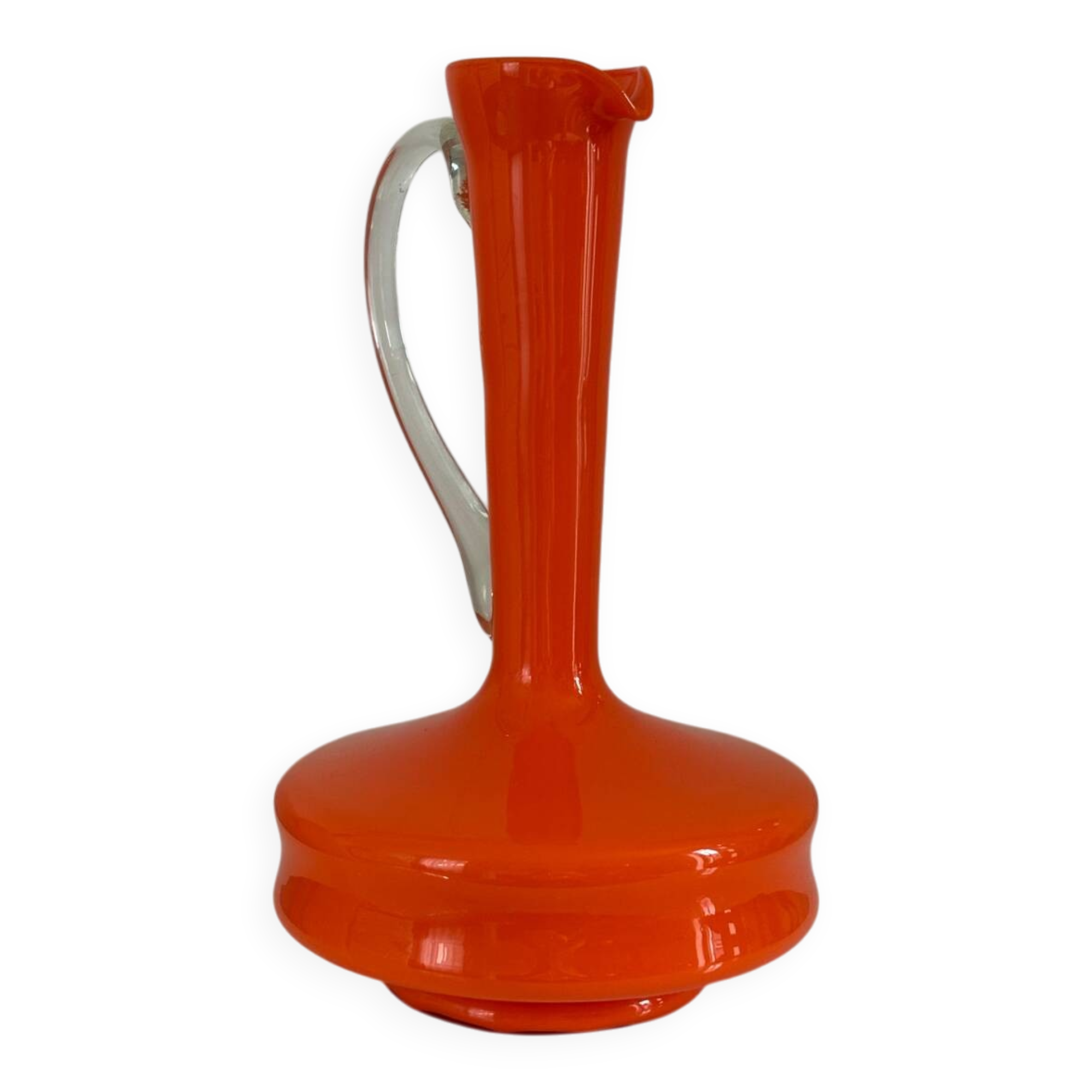 Blown glass pitcher vase