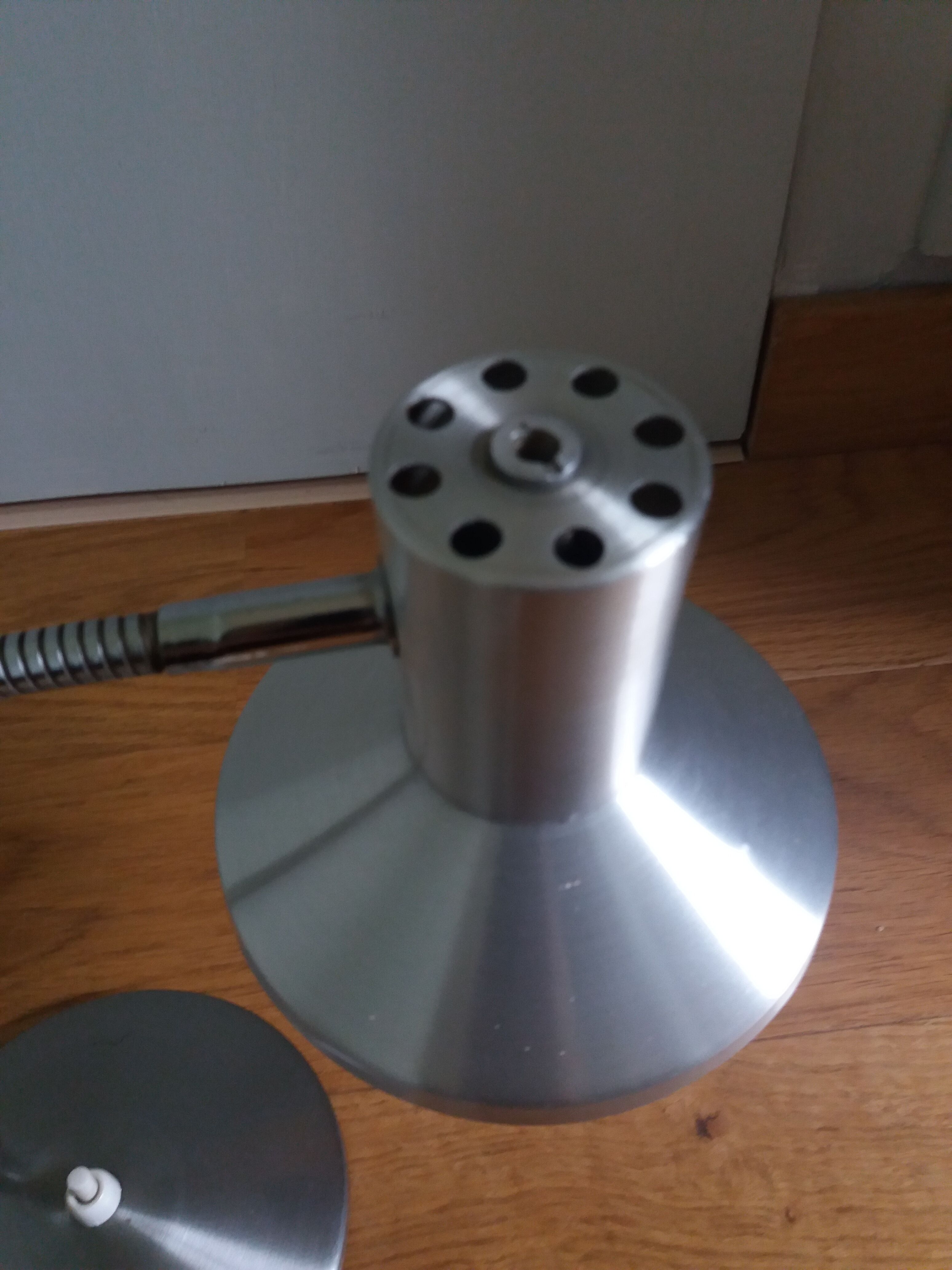 Silver flexible articulated lamp