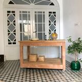 Wooden drapery table