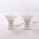 Vintage Set of 2 Opaline glass lamps, 1960 Germany.