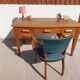 bureau en bois massif, vintage, bohème