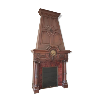 fireplace in Walnut renaissance style