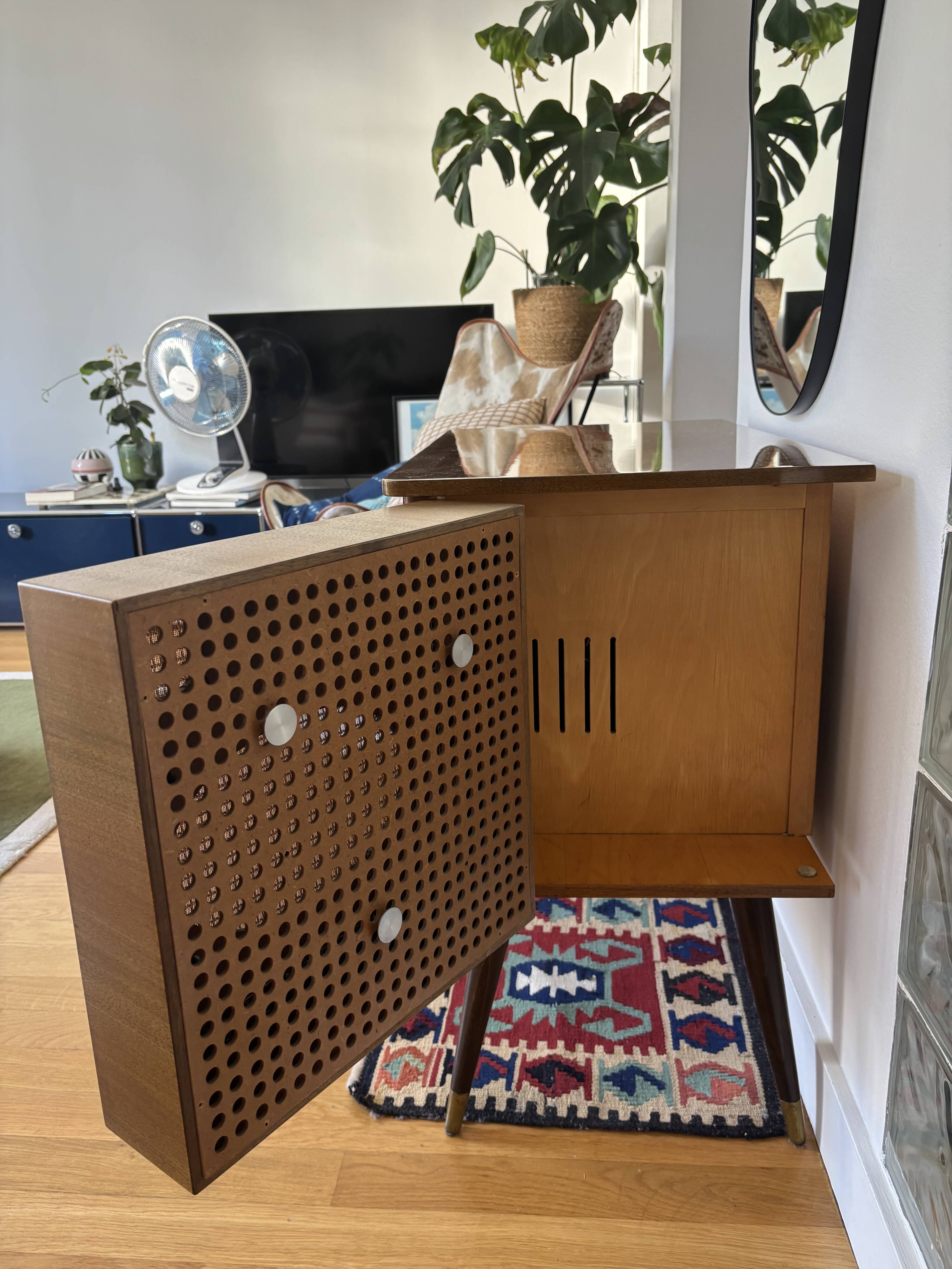 Vintage Schaub Lorenz Furniture Transformed into a Bar/Storage Unit