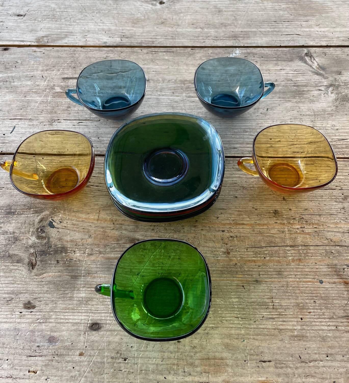 5 vintage french/vereco coffee cups