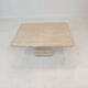 Table basse italienne en travertin, années 1980