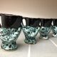 Old coquetiers signed Vallauris Turquoise and Red
