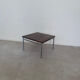 Table basse vintage bois et métal 1970