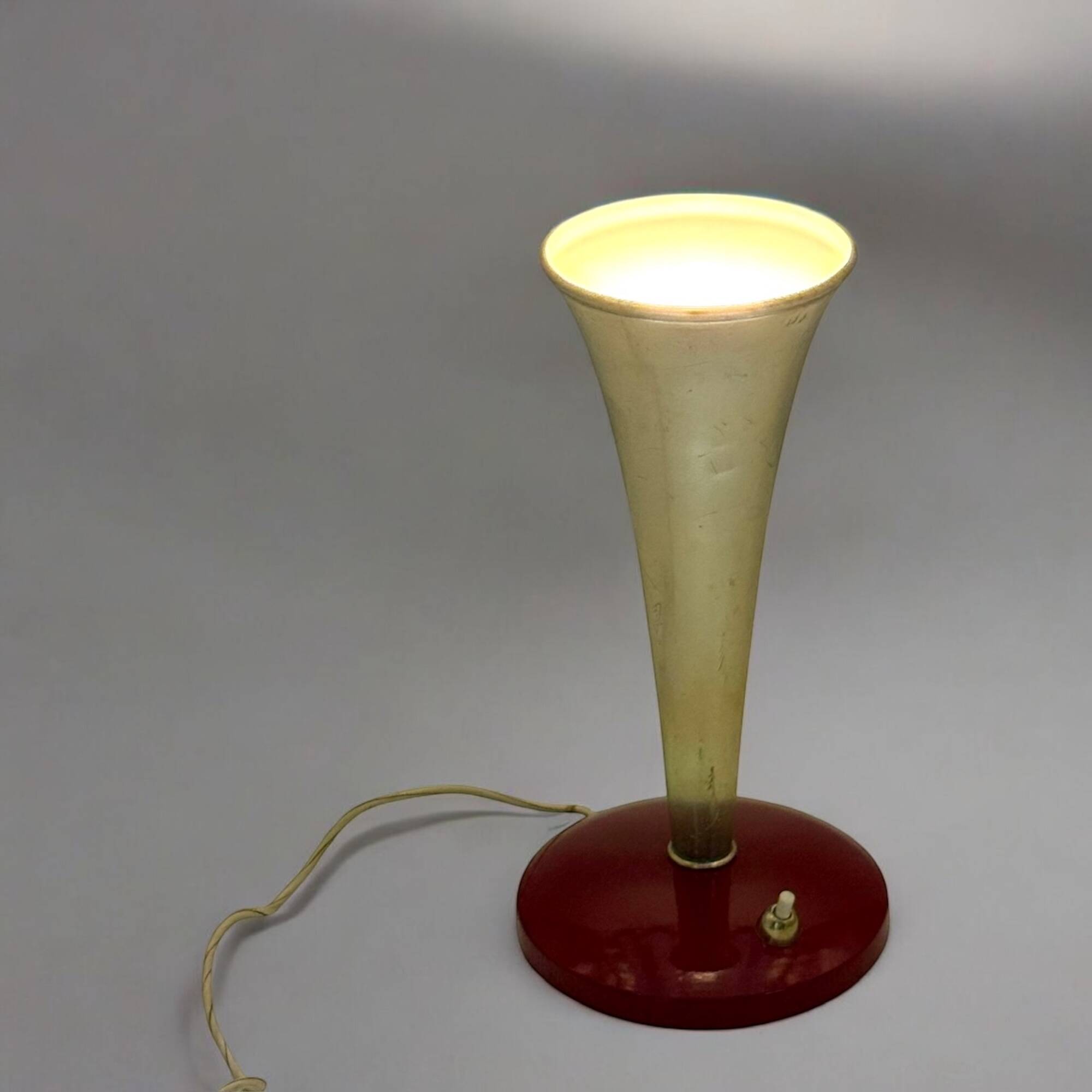 Vintage Mid Century Metal Cone Lamp 'Ministero' Made in Italy 1960s