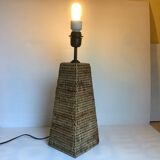 Large rattan pyramid lamp base