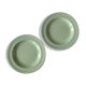 Pair of green almond Wedgwood earthenware cups