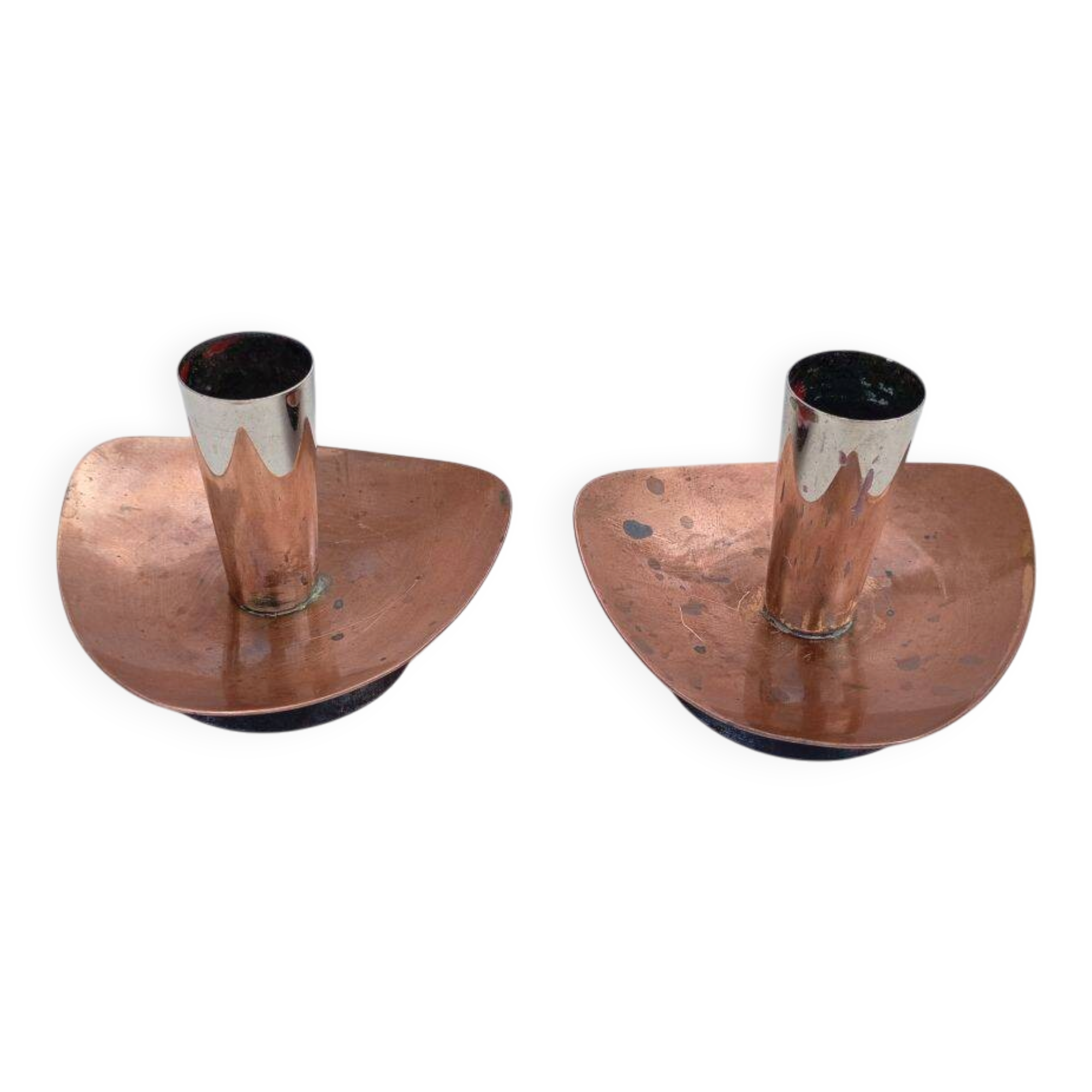 Pair of Danish Mid-Century Modern Candle Holders – 1960s