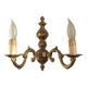 Applique double en bronze, style traditionnel français vintage, bras chantournés 5097