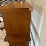 Shelves in ash with Iroko finish