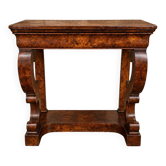 Console d’époque Restauration en loupe d'orme – XIXe siècle (ombp)