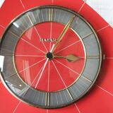 Bayard vintage formica wall clock red